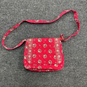 Vera Bradley Red Bandana Floral Crossbody Bag
